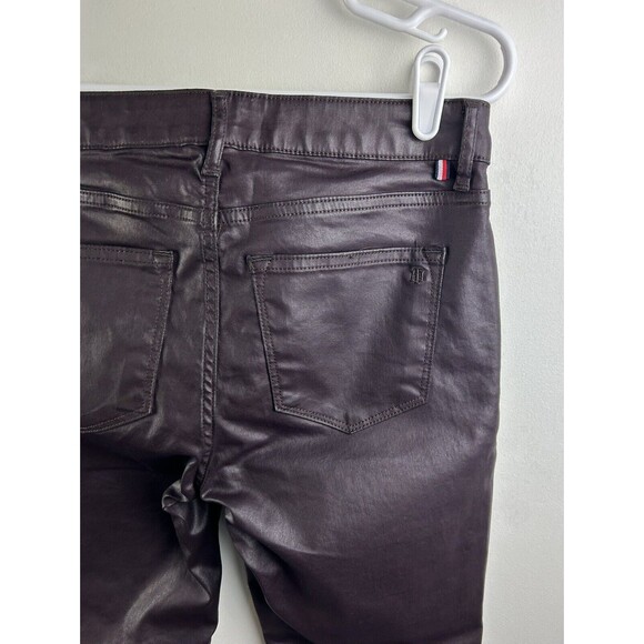 Tommy Hilfiger Wine Color Waxed Greenwich Skinny Pant Women's Sz 4 Stretch - Picture 6 of 9